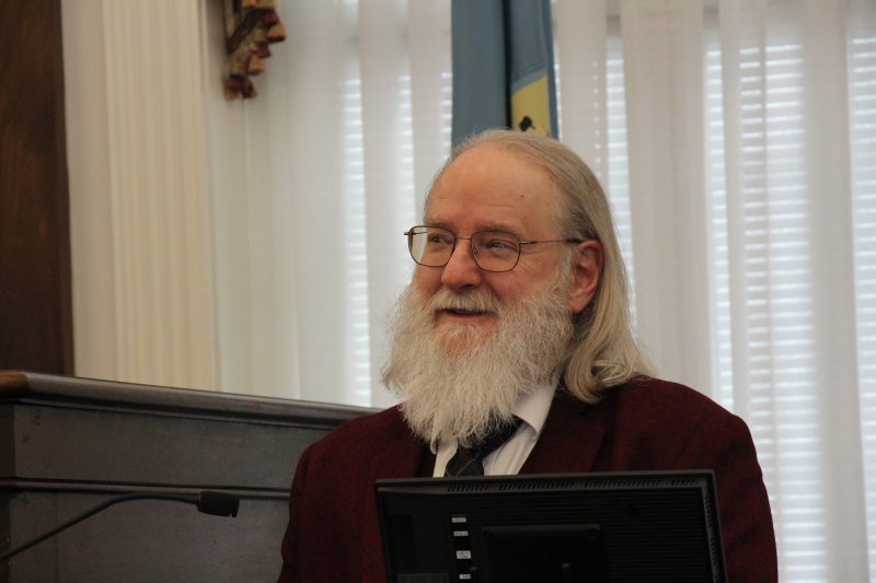 Law clerk Deja Bryant, right, portrays a prosecutor during a Dec. 9 performance of “Miracle on 34th Street.”
